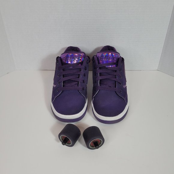 Heelys Propel 2.0 Purple Lace-Up Wheeled Rolling Skate Shoes Youth 4 - Picture 3 of 10